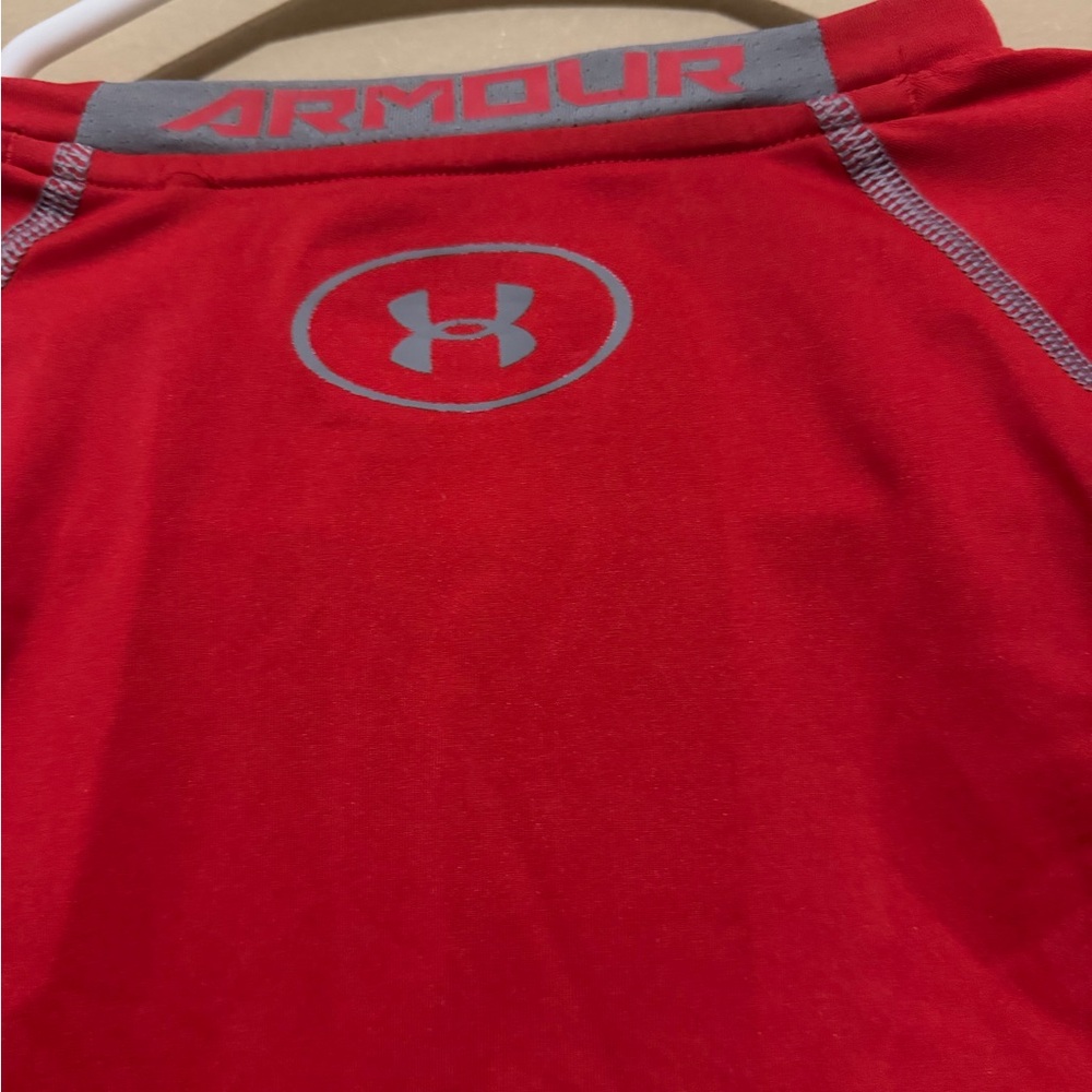 Under Armour Men's Red Performance Rash Guard - Picture 7 of 7